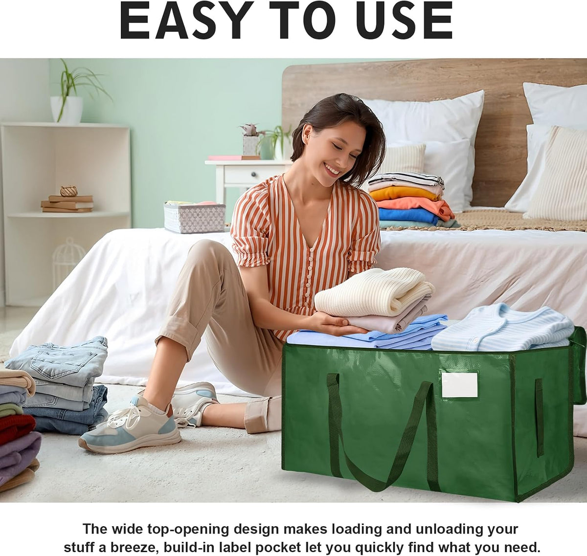 📦 Extra Large Heavy-Duty Moving Bags – Reusable Storage Totes with Zipper & Reinforced Handles 🏠✨
