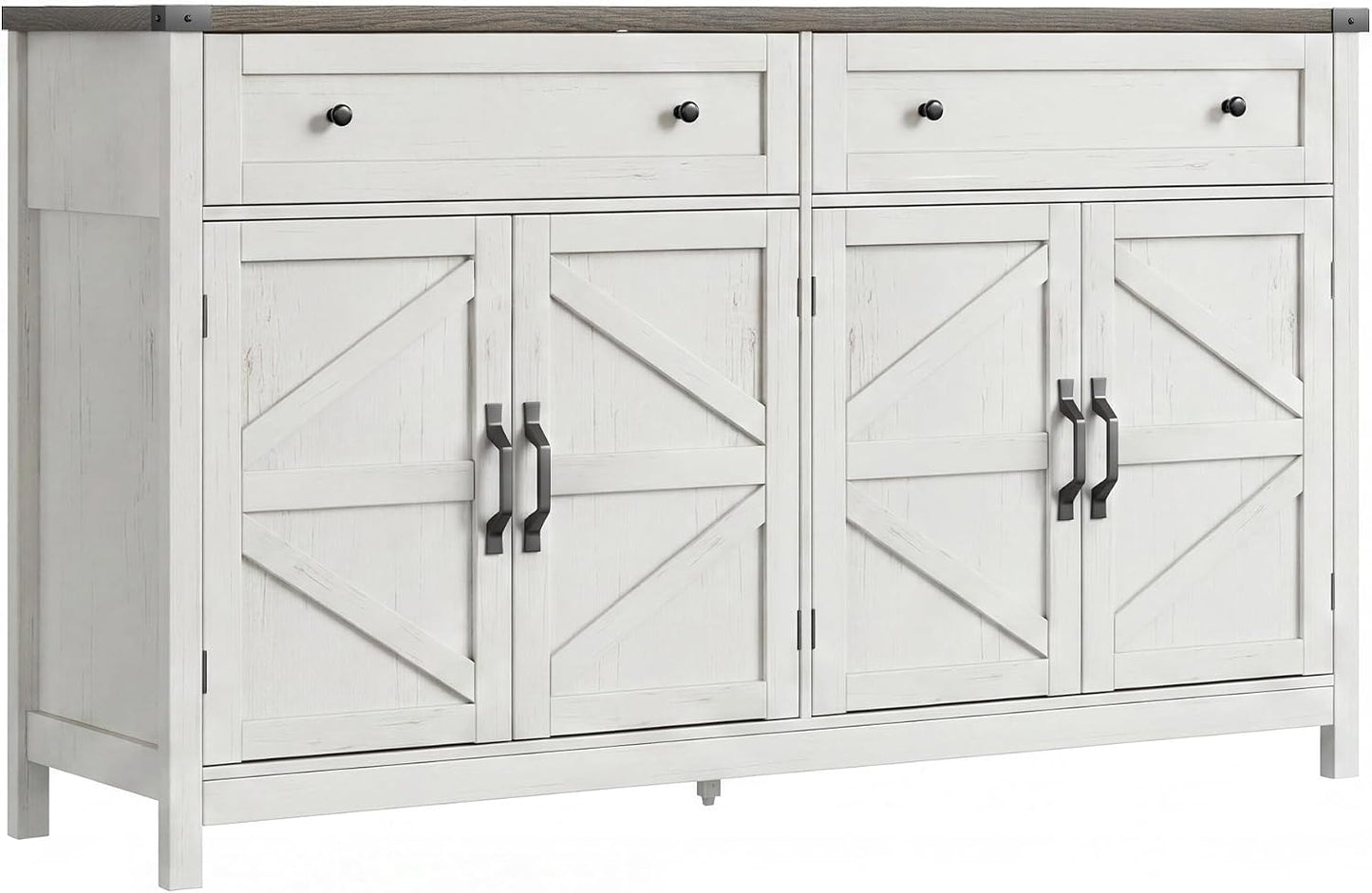 Farmhouse Sideboard Buffet Cabinet with Storage – Rustic Console & Coffee Bar