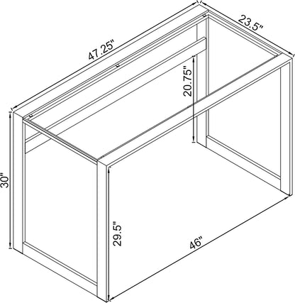 Modern Glass Top Writing Desk – Chrome Metal Frame Home Office Desk