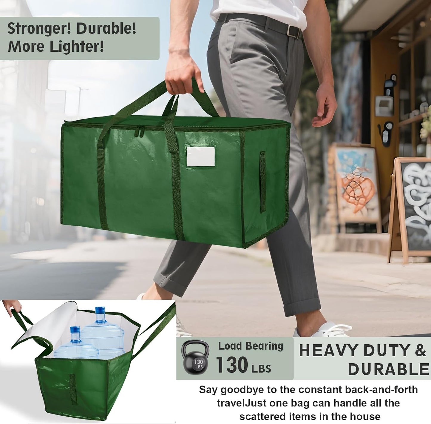 📦 Extra Large Heavy-Duty Moving Bags – Reusable Storage Totes with Zipper & Reinforced Handles 🏠✨