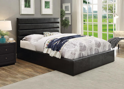 Modern Upholstered Storage Bed – Hydraulic Lift Platform Bed with Channel-Tufted Headboard